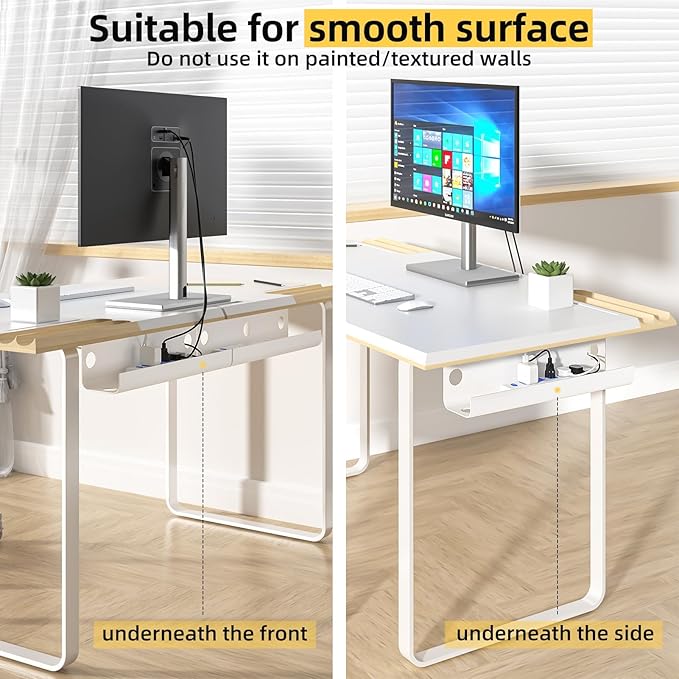 YECAYE Large Under Desk Cable Management, Easy Install Cable Management Under - Image 3