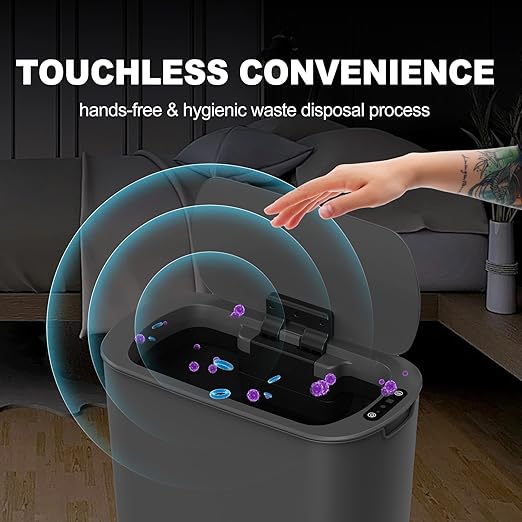 Cesun 5 Gallon Automatic Bathroom Trash Can, Touchless Motion Sensor Garbage Can - Image 4