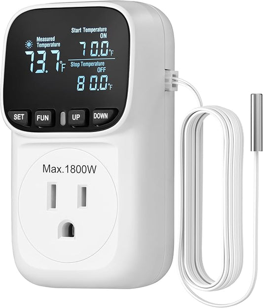 DEWENWILS Digital Temperature Controller, Heavy Duty 15A/1800W Thermostat by DEWENWILS