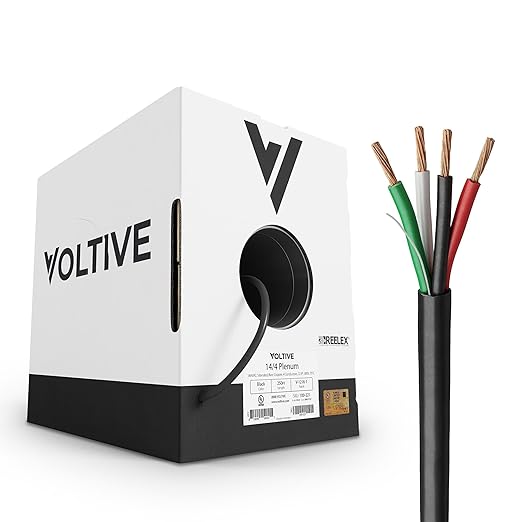 Voltive 14/4 Speaker Wire, Plenum CL3P, 250ft by Voltive