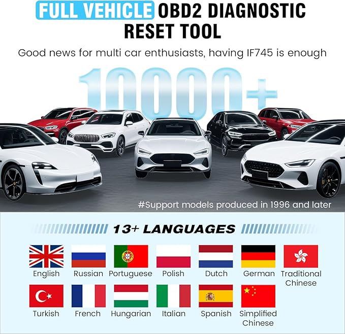 2026 BOSSCOMM IF745 OBD2 Scanner, All Systems Car Code Reader Scan Tool - Image 8