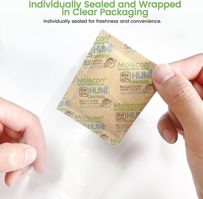 Wisesorb 60 Pack 62% RH 8 Gram Two-Way Humidity Control Packs - Image 4