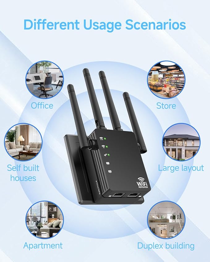 WiFi Extender Signal Booster for Home, WiFi Extender, Long Range up to 12880 Sq - Image 4