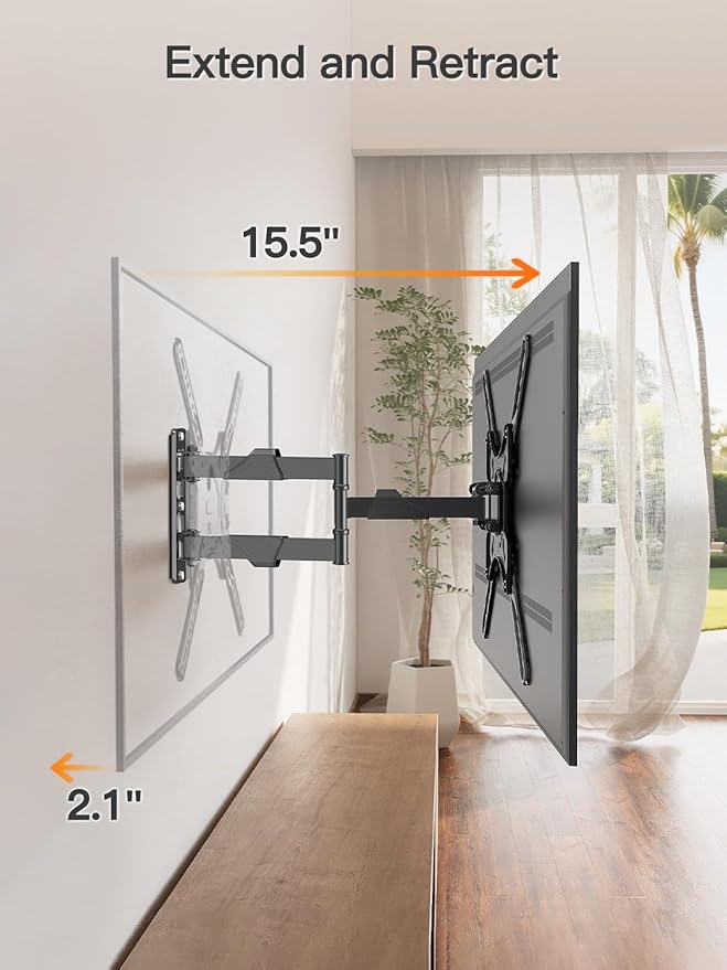 ELIVED TV Wall Mount for Most 26-60 Inch TVs, Swivel and Tilt Full Motion TV - Image 3