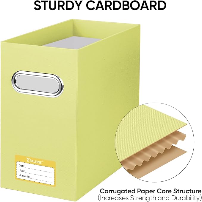 BALEINE File Organizer Box, Cardboard File Folder Organizer - Image 4