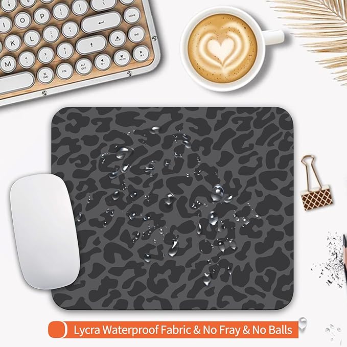 Armanza Square Mouse Pad Black Leopard, Personalized Premium-Textured Custom - Image 3