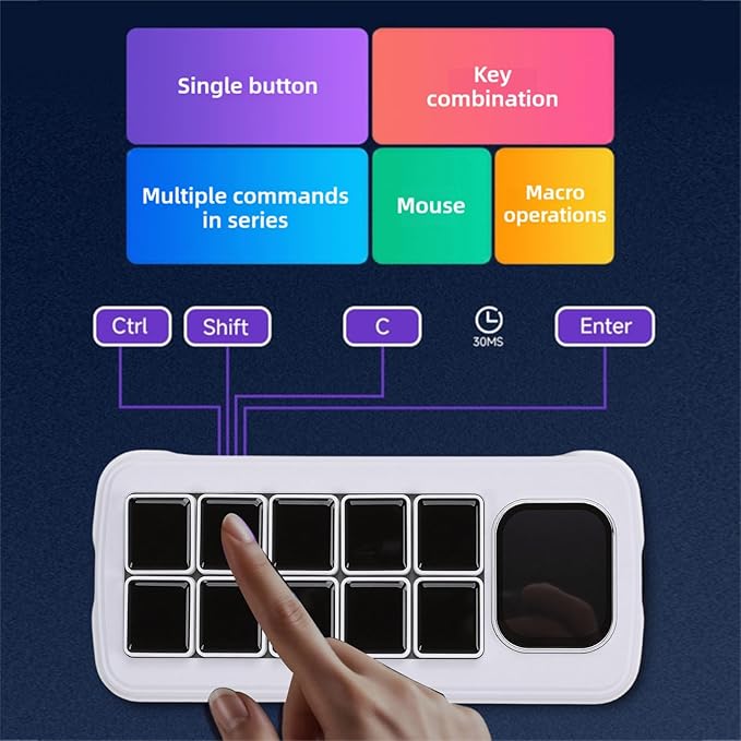 VELATEMOR AI Voice Control Panel, 10 LCD Mechanical Buttons 2.01 Inch Auxiliary - Image 5
