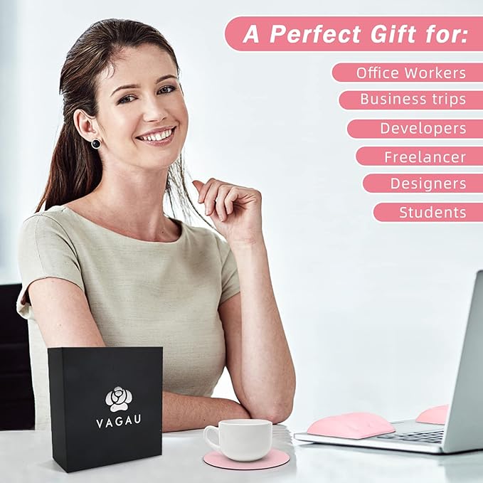 VAGAU Wrist Rests for Laptop, Wrist Support for Keyboard and Mouse, Ergonomic - Image 6