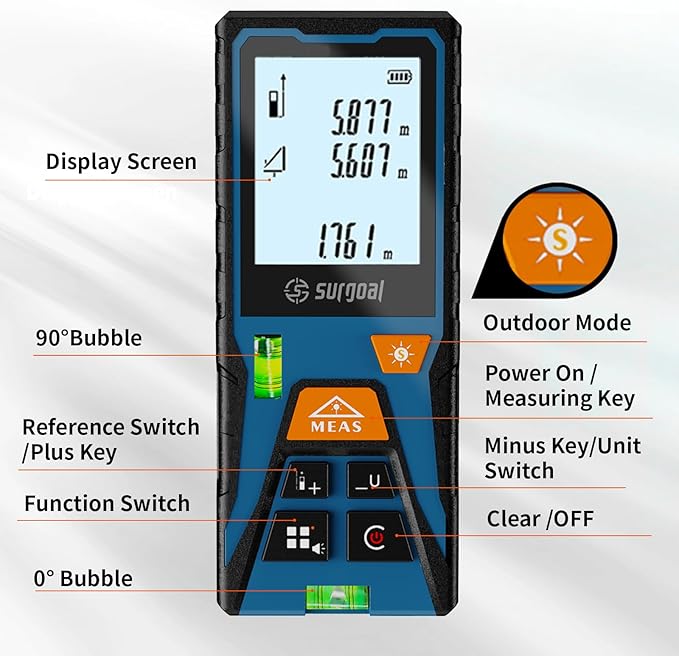 Laser Distance Meter 328ft – Digital Laser Measuring Tool - Image 5