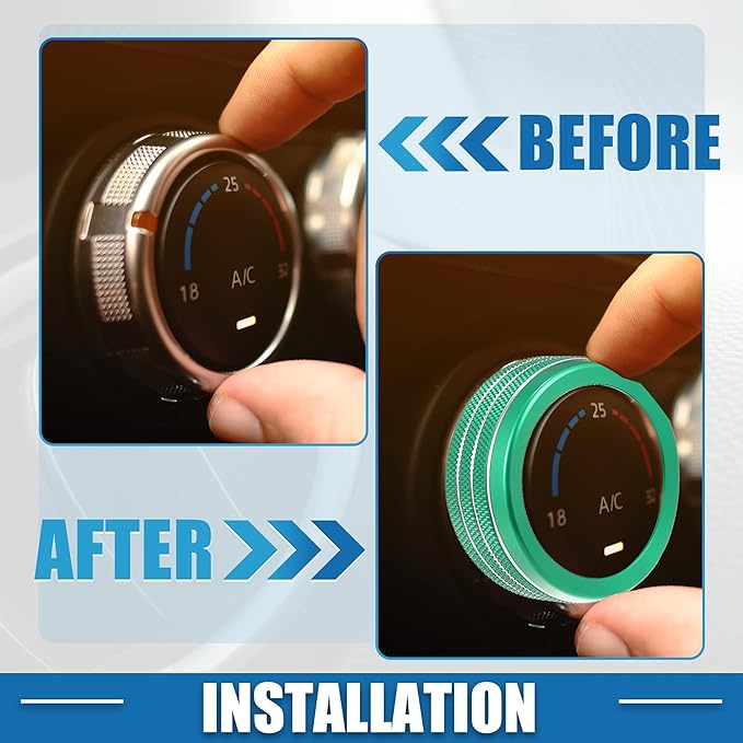 A ABSOPRO Car Air Conditioner Knobs Decals AC Radio Switch Knob Cover - Image 3
