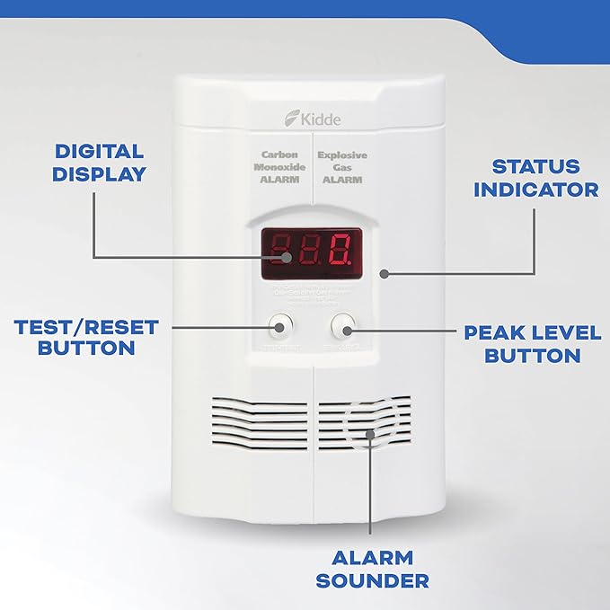 Kidde Carbon Monoxide Detector, & Explosive Gas Alarm, Plug-in Wall - Image 6