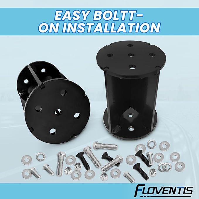 FLOVENTIS 6" Straight Air Helper Spring Spacer, Heavy-Duty Steel Compatible - Image 7