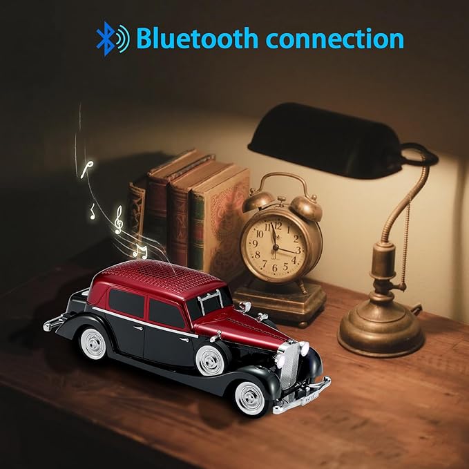 WSTER WS-1934 Retro Classic Car Bluetooth Replica Speaker – Wireless HD Sound - Image 4