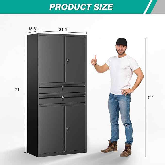 SISESOL Metal Storage Cabinet - Image 2