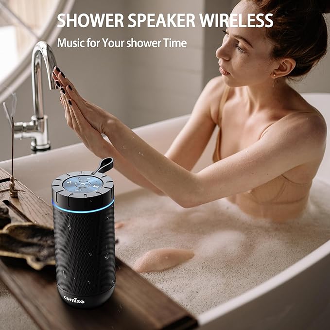 comiso Bluetooth Speaker, IP65 Waterproof Portable Speaker - Image 4
