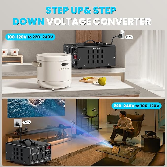 3000W Voltage Converter Transformer Step Up/Down Converter 110/120 Volt - Image 6