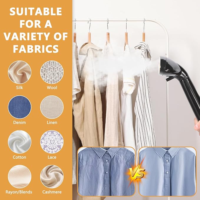 Steamer for Clothes 1800W Standing Garment Steamers 45s Fast Heat-up 90 Mins of - Image 5