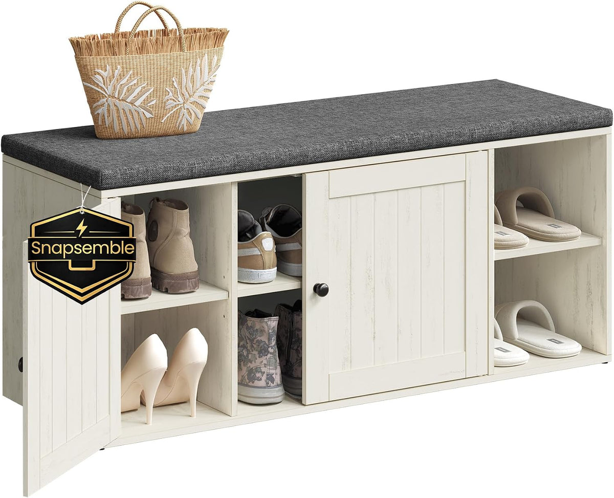 songmics home shoe storage bench, snapsemble superfast assembly, main product view