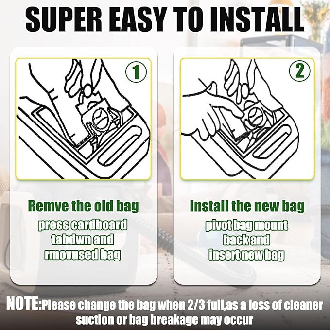 DTESL 50 Pack Vacuum Cleaner Bags Fit - Image 5