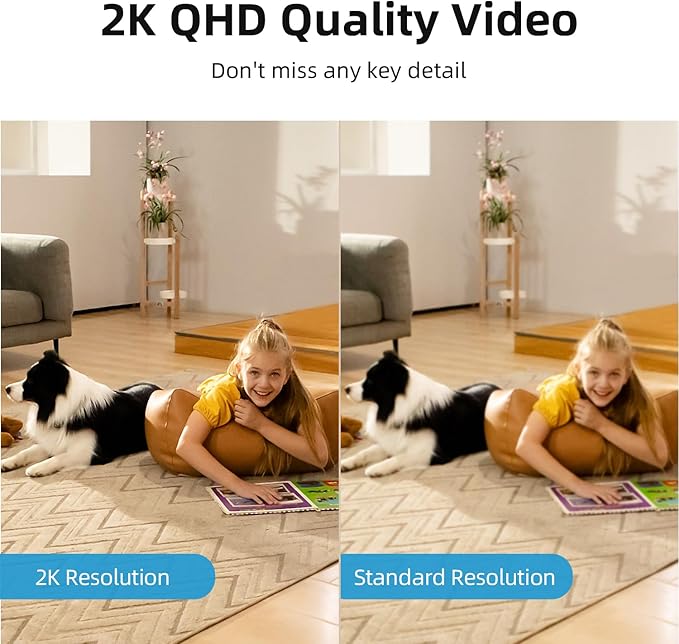 aosu 2K Security Camera Indoor, Baby Monitor Pet Camera 360-Degree - Image 3