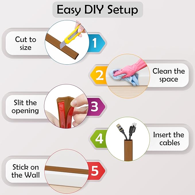 Rubber Bond TV Cord Hider Cable Protector - Image 7