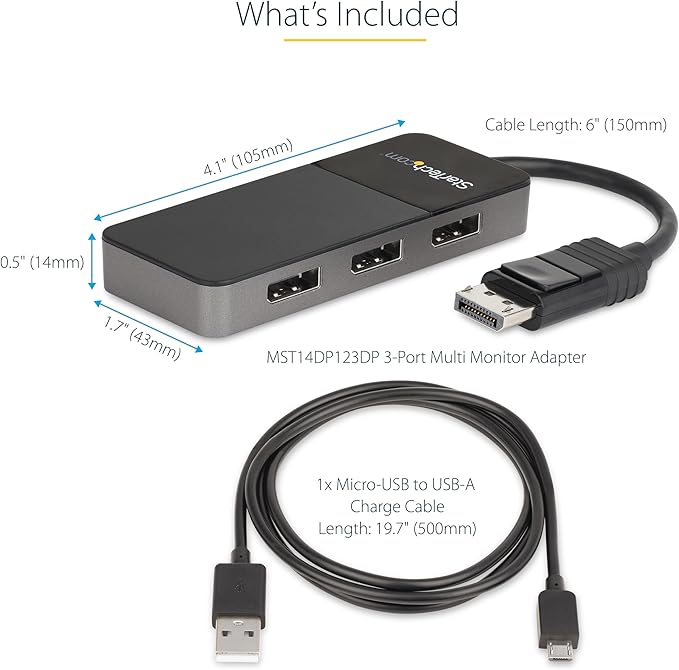StarTech.com 3-Port DisplayPort 1.4 Splitter, DisplayPort to 3x DP - Image 5