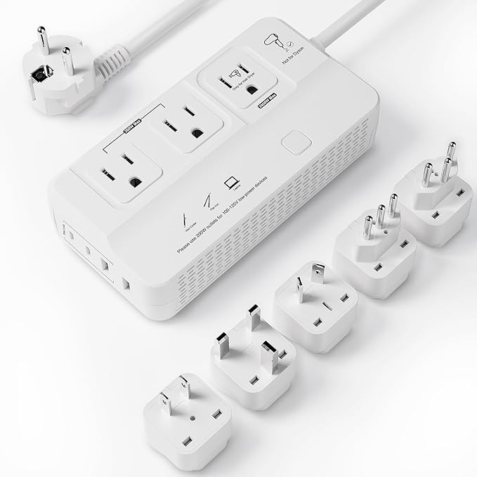 220v to 110v Travel Voltage Converter : International Universal Power Plug by FONURXIZ