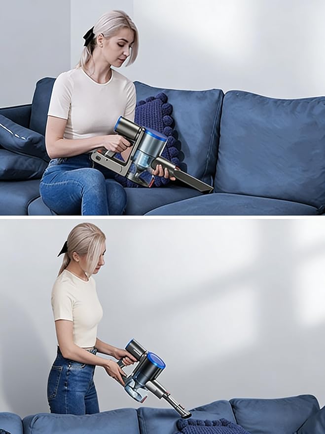 Cordless Vacuum Cleaner, 30Kpa/400W/45 Mins Small Stick Vacuum Cleaner - Image 8