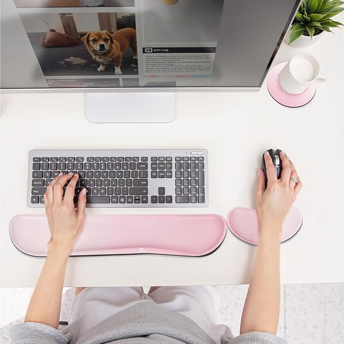 Gimars Upgrade Enlarge Silky Gel Memory Foam Keyboard Wrist Rest, Wrist Rest - Image 2