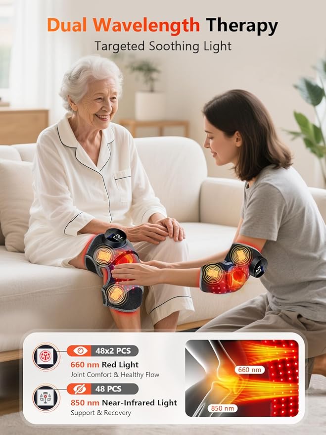 Upgrade 4 Massage Area Knee Brace & Red Light Therapy - Image 6