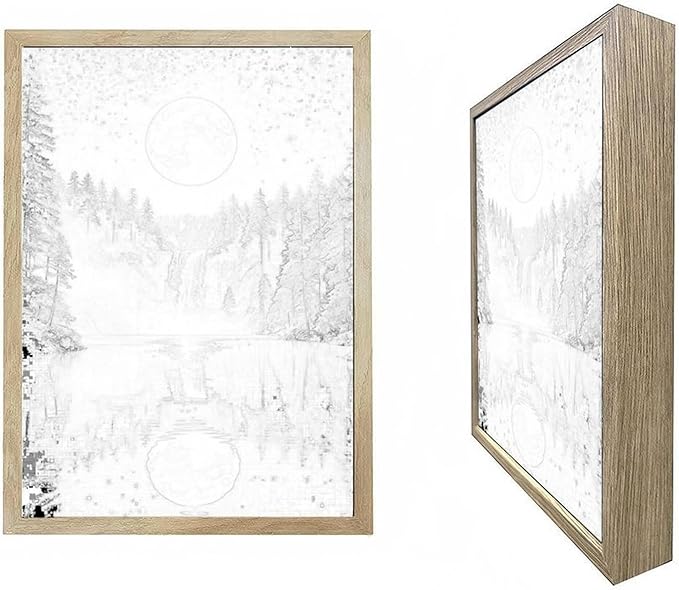 URVIP LED Glowing Photo Frame, 3D Starry-Sky Moon Lake Misty Forest Wall Art - Image 3