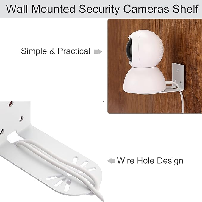 Sumnacon 3PCS Wall Mount Camera Shelf- Metal Small Wall Shelf - Image 4