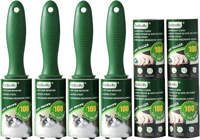 Fedicelly Lint Rollers Pet Hair Extra Sticky Clothes, Cat Dog Hair Remover by Fedicelly