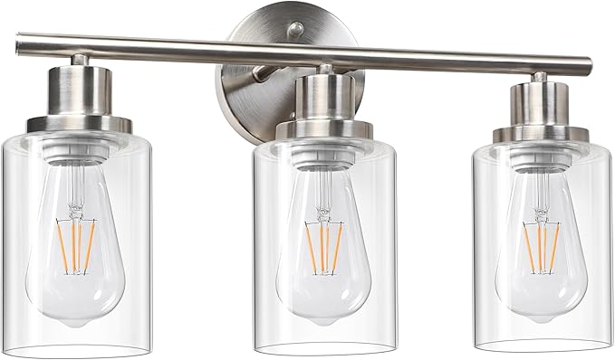 Unicozin 3 Light Vanity Lights, Brushed Nickel Wall Sconce Light - Image 9