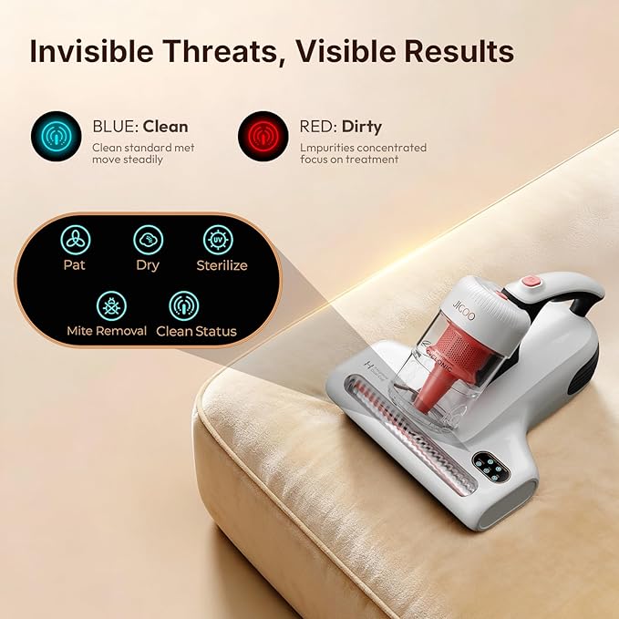 JIGOO J200 Improve Sleep Mattress Vacuum Cleaner Uv Sanitizing, Deep Cleaning - Image 5