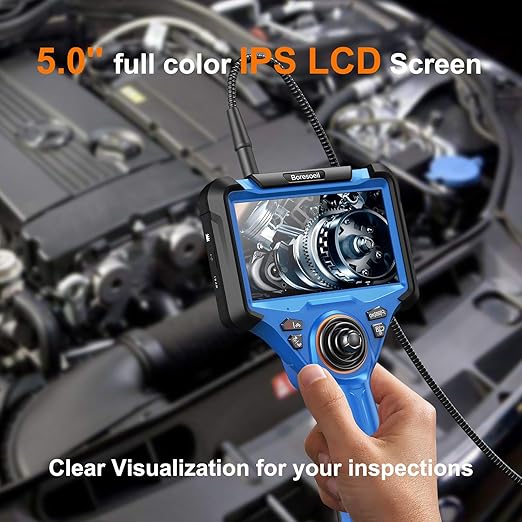 BORESOEIL 360° Articulating Borescope, 5.0FT 0.25in HD 1080P Flexible Snake - Image 6