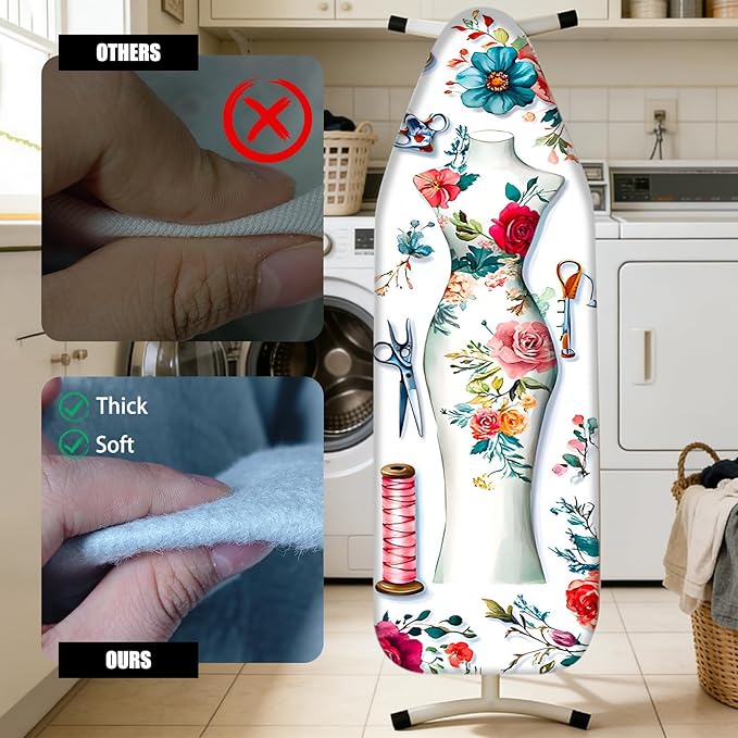 Nuxovilar Ironing Board Cover Needle Cotton 15x54 Inches | Ironing Board Cover - Image 4