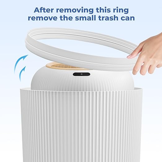 Pukomc 2 Pack Automatic Trash Can 12L /3 Gallon and 10L /2.64 Gallon Bathroom - Image 3