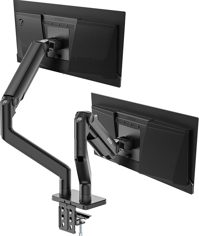 MSI MAG MT201D - Premium Heavy Duty Dual Monitor Stand Arms, 17-45" Support by MSI