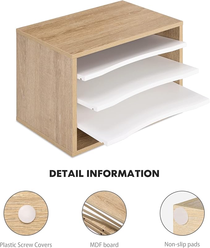 FITUEYES Wood Desk Paper Sorter Organizer - Image 6