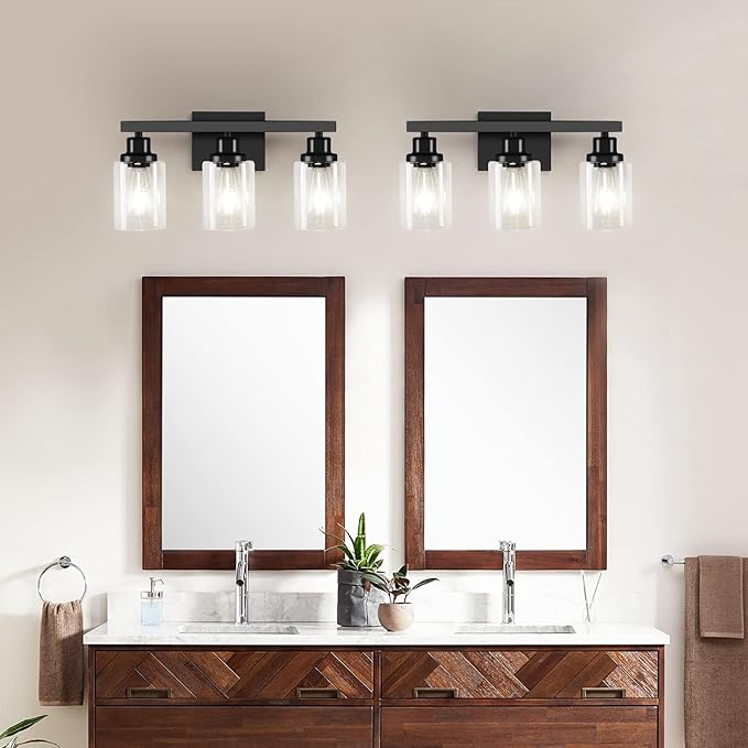 DIKAIDA 3-Light Bathroom Light Fixtures, Modern Bathroom Wall Lights Over Mirror - Image 8