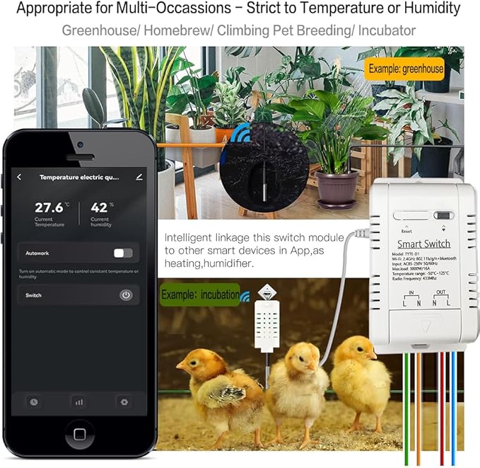 WiFi Temp-Humidity Controller Sensor Module Wireless Remote Control - Image 3