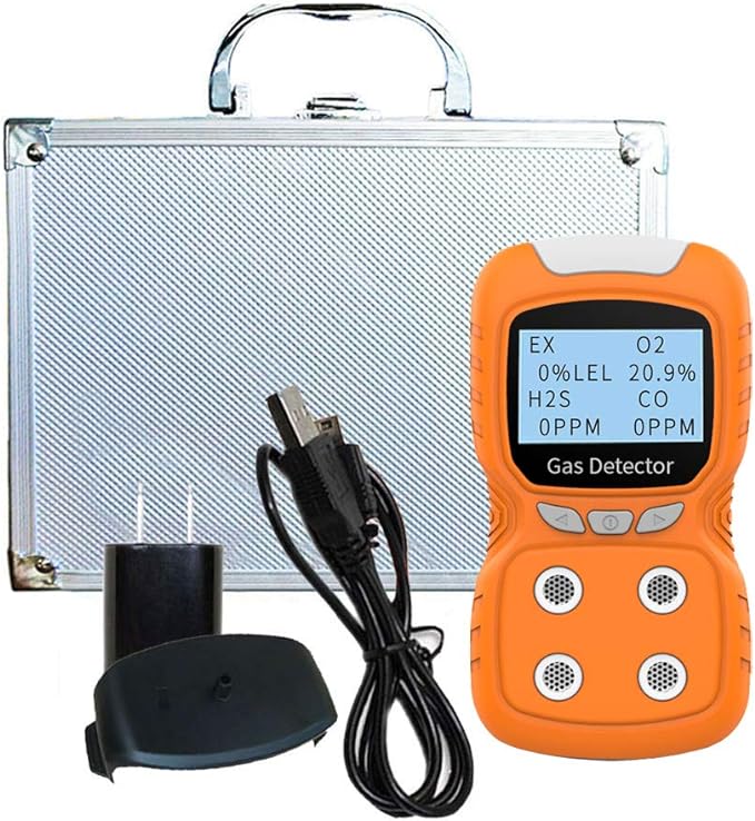 XLA Alert Portable Gas Detector, Gas Clip 4 Gas Monitor Meter Tester Analyzer - Image 4