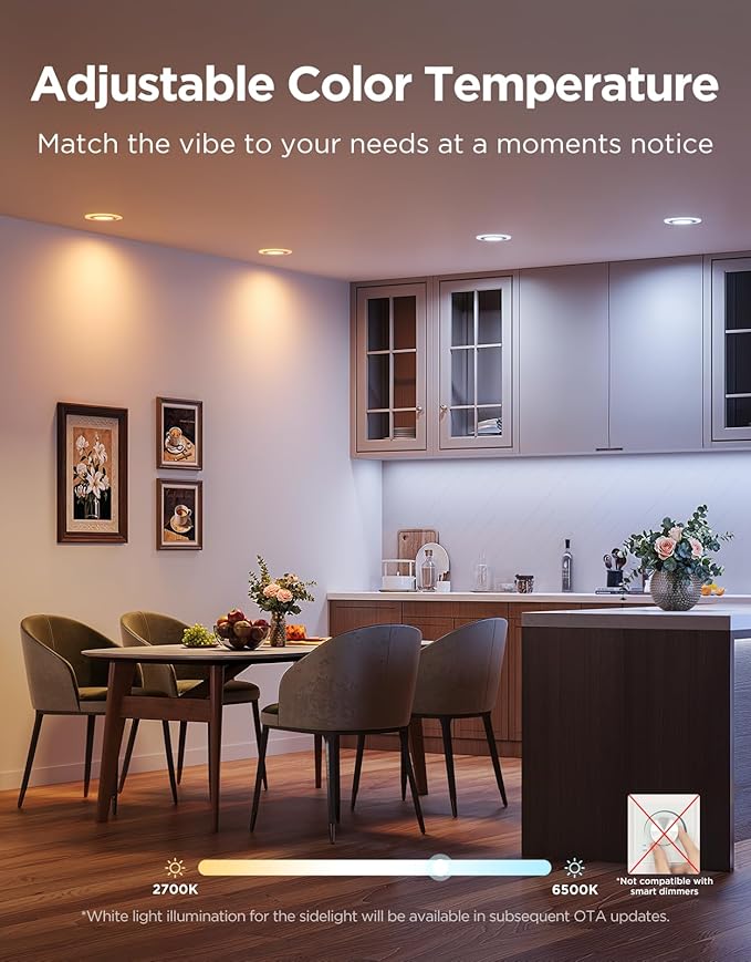 Govee Smart Recessed Lighting 6 Inch, Matter RGBIC LED Recessed Light Work - Image 4