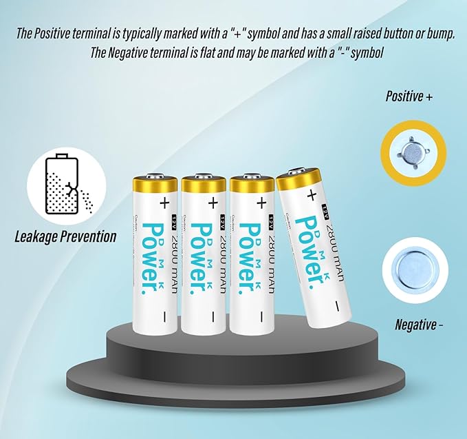 DMK POWER Rechargeable High Capacity Batteries 1.2V NiMH Low Self Discharge) - Image 2