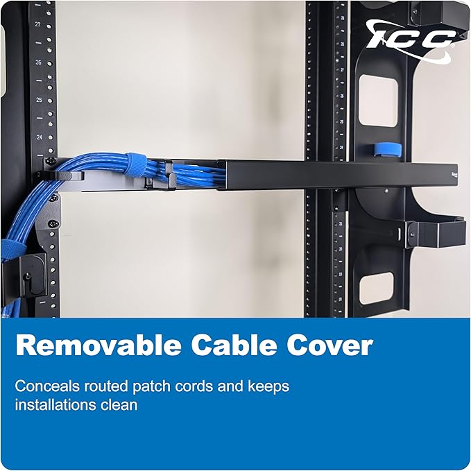 ICC 1U Ring Cable Manager Panel - Image 4