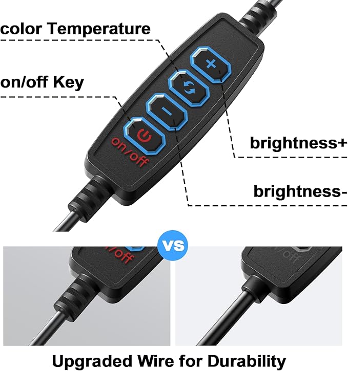Meyin Ring Light Clip on Laptop Monitor, Webcam Light 10 Brightness Level Video - Image 5
