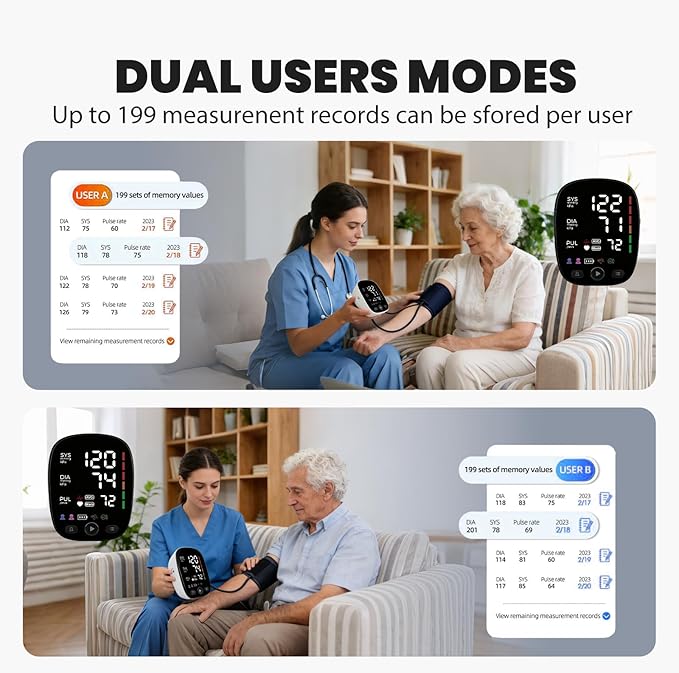 Upper Arm Electronic Blood Pressure Monitor, Blood Pressure Machine, - Image 7