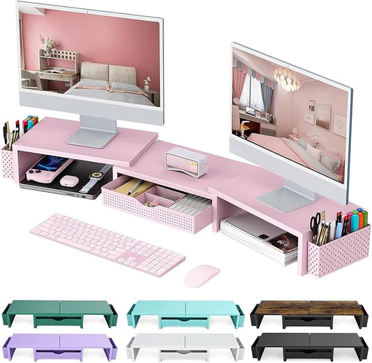 gianotter Dual Monitor Stand Riser, Desk Organizer by gianotter