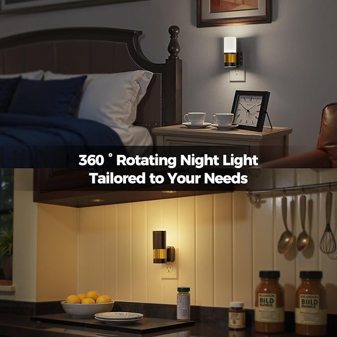 Briignite Night Lights Plug into Wall, 2 Pack Dimmable 3CCT Night Light - Image 5